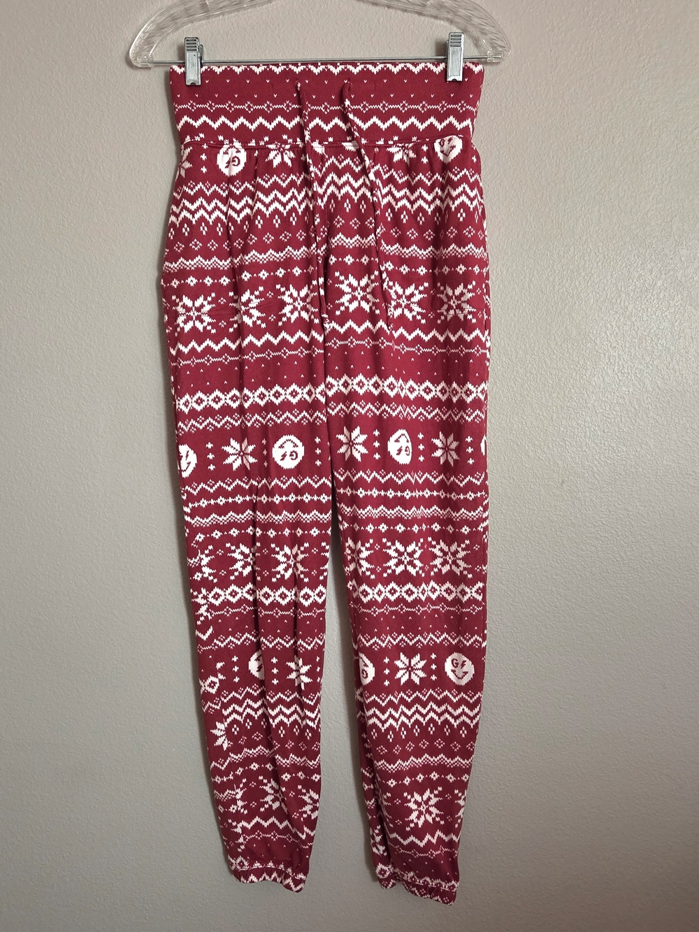 Gilly Hicks Red and White Fair Isle Pajama Pants, Junior Women's Small